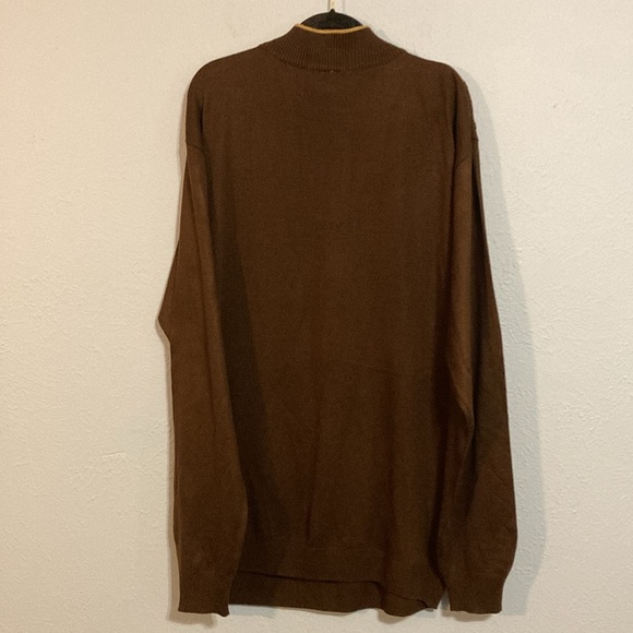 Steve Harvey Celebrity Edition Mens Size 2XTL Brown Grandpa Core Sweater Stripes - Picture 6 of 12